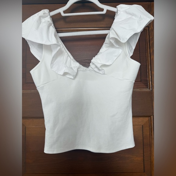 Anthropologie Dolan Knit Ruffle Top, Size S - Picture 5 of 7